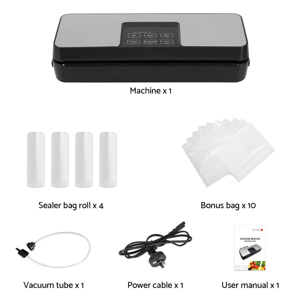 Devanti Food Vacuum Sealer Machine Auto Seal Cutter 5 Modes Storage Bags 4 Rolls โ image 3