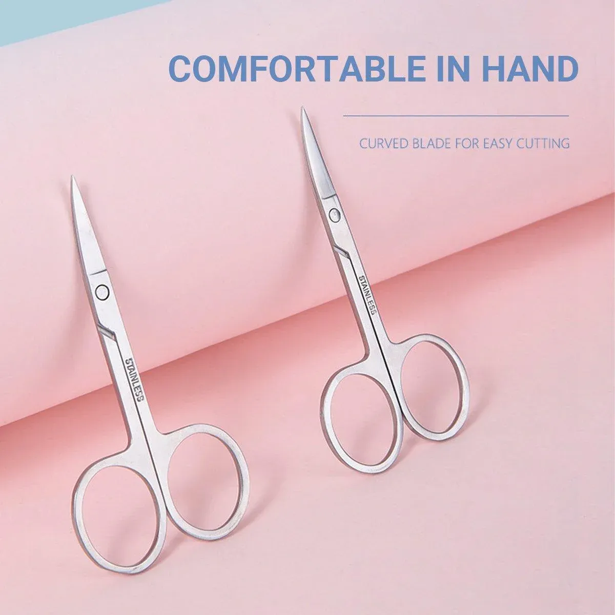 Eyebrow Trimming Scissors Eyelash Nose Hair Cutter Manicure Tweezers โ image 6
