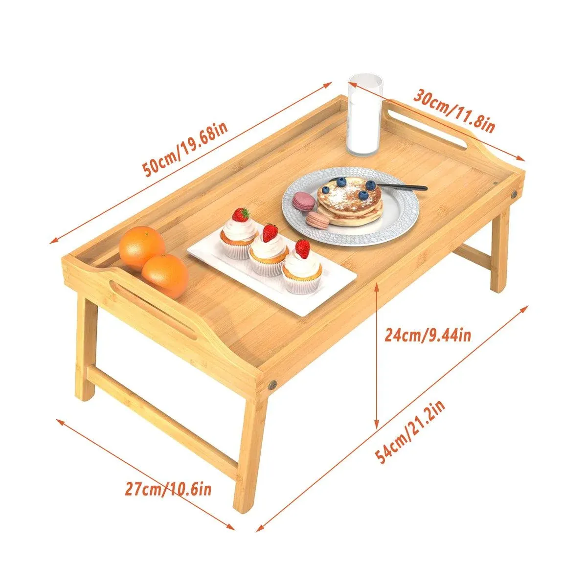 Small Folding Bed Table Portable Laptop Desk Flat Storage Tray for Home Office โ image 3