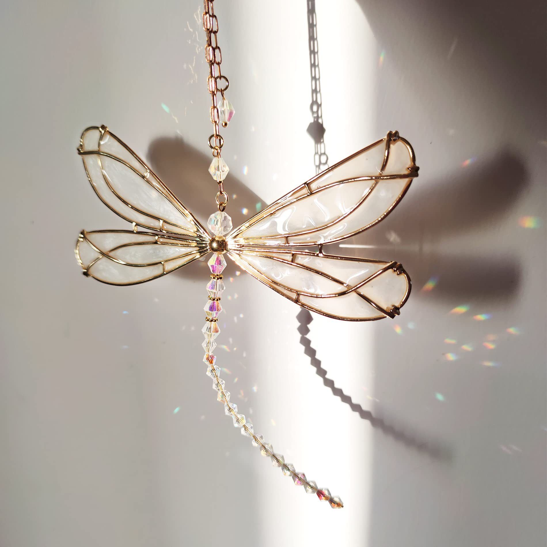 Dragonfly Pendant - Hanging Rainbow Machine Crystal Sun Catcher Home Garden Window Christmas Tree Decoration Gift — image 2