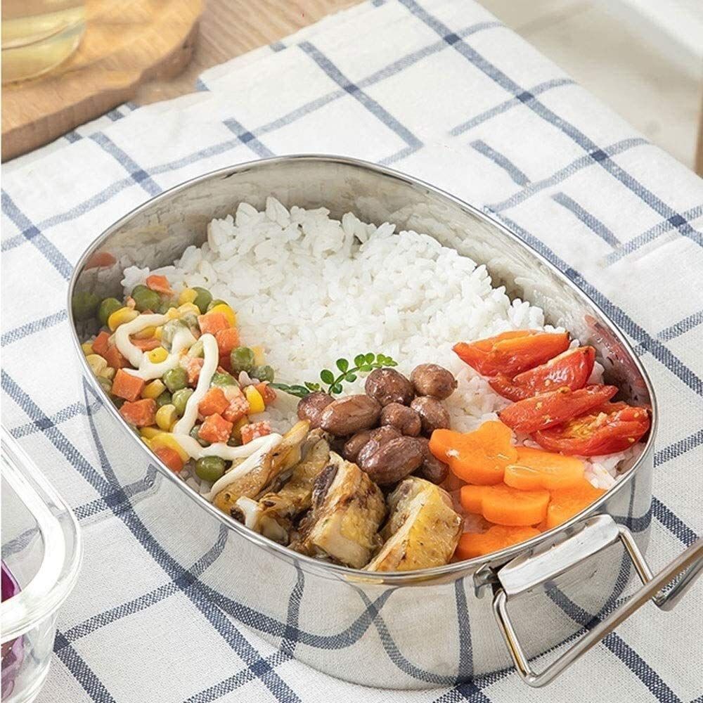 Stainless Steel; Single-Layer, Round; Commercial Household Out-of-Town; Student, Office, Bento-Styled Lunch Solution Offers Durable โ image 4