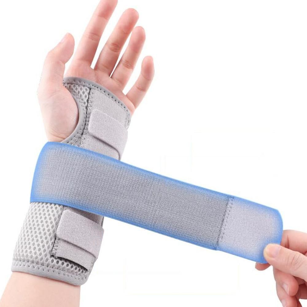 1Pair Carpal Tunnel Wrist Brace Carpal Tunnel Splint Arthritis Pain and Support For Sprained Relief Night Work - Gray & S โ image 3