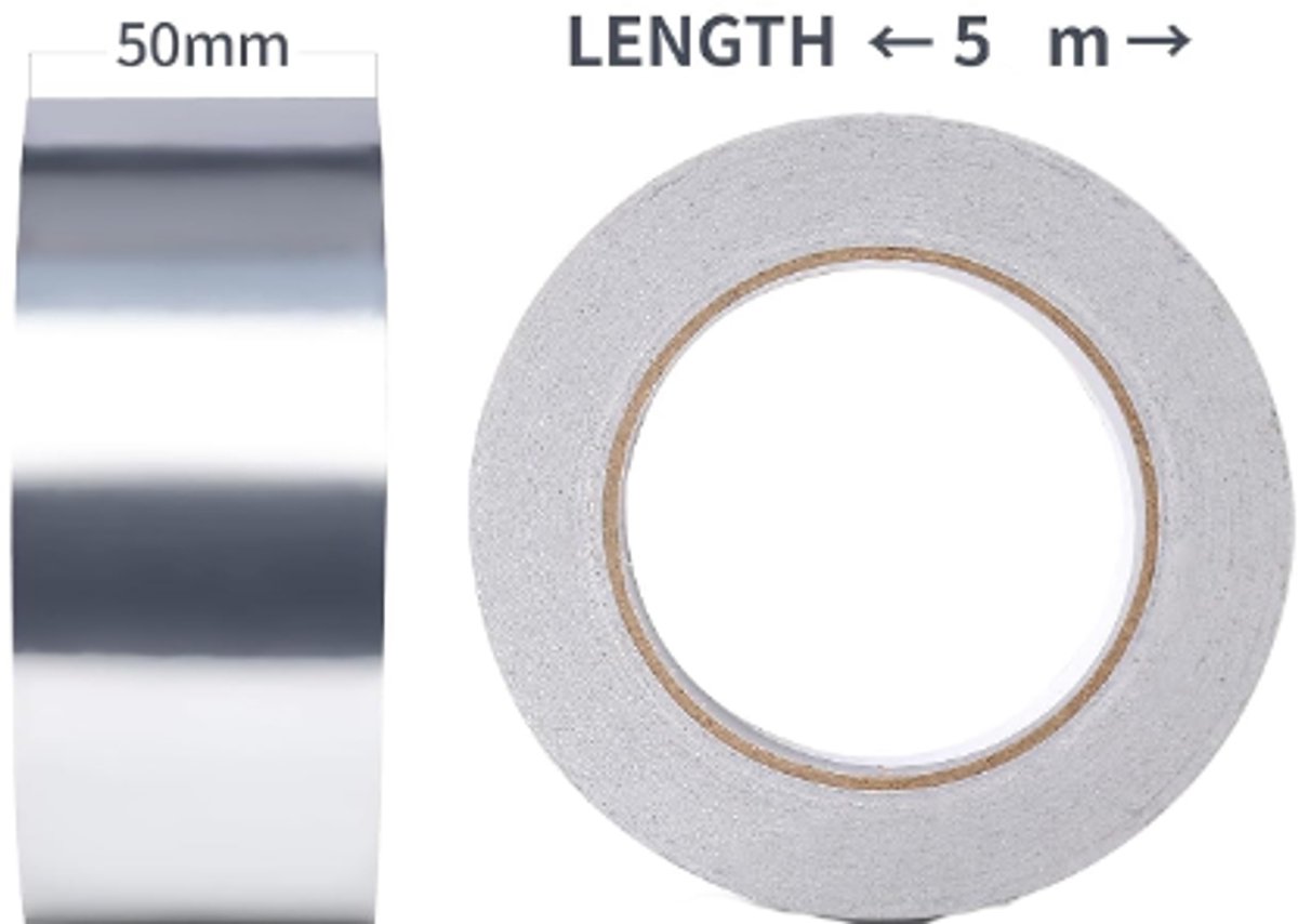2 pcs - Aluminum adhesive tape - Aluminum foil tape - sealing tape - aluminum foil - insulation tape - Aluminum tape - heat resistant - waterproof โ image 5