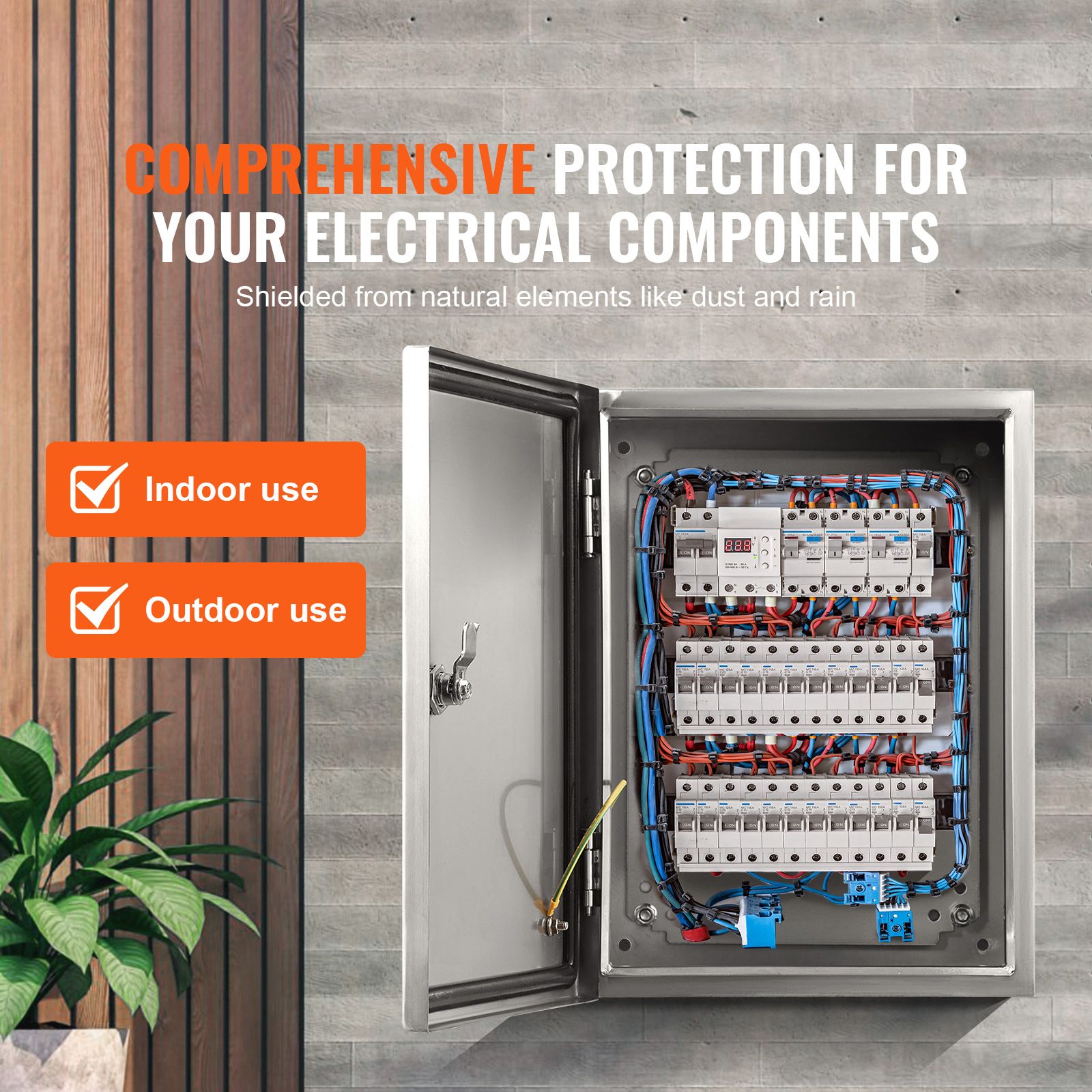 Wall-Mounted Outdoor Electrical Electronic Equipment Enclosure with — image 2