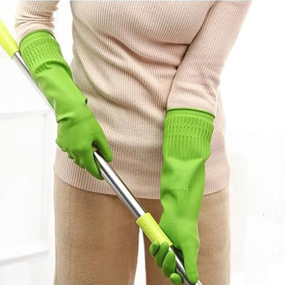 38cm Extra Long Rubber Gloves 3 Pack Heavy Duty Cleaning Gloves for Dishwashing - S — image 6