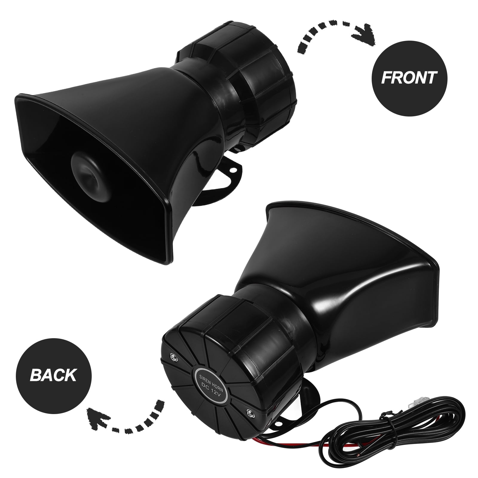 Horn Sounds Maker With 7 Sounds Black 1Pcs 7 Sounds Black — image 6