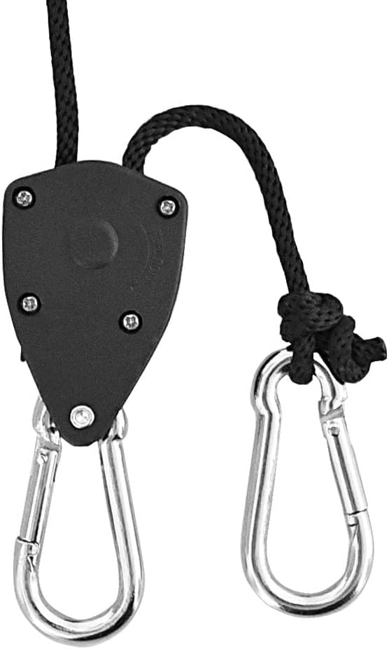 16pcs Heavy Duty Adjustable Lifting Pulley Ratchets Rope Clip Hanger Lanyard Strap with Aluminium Carabiners Internal Gears for Hanging Fixtures Reflectors โ image 6