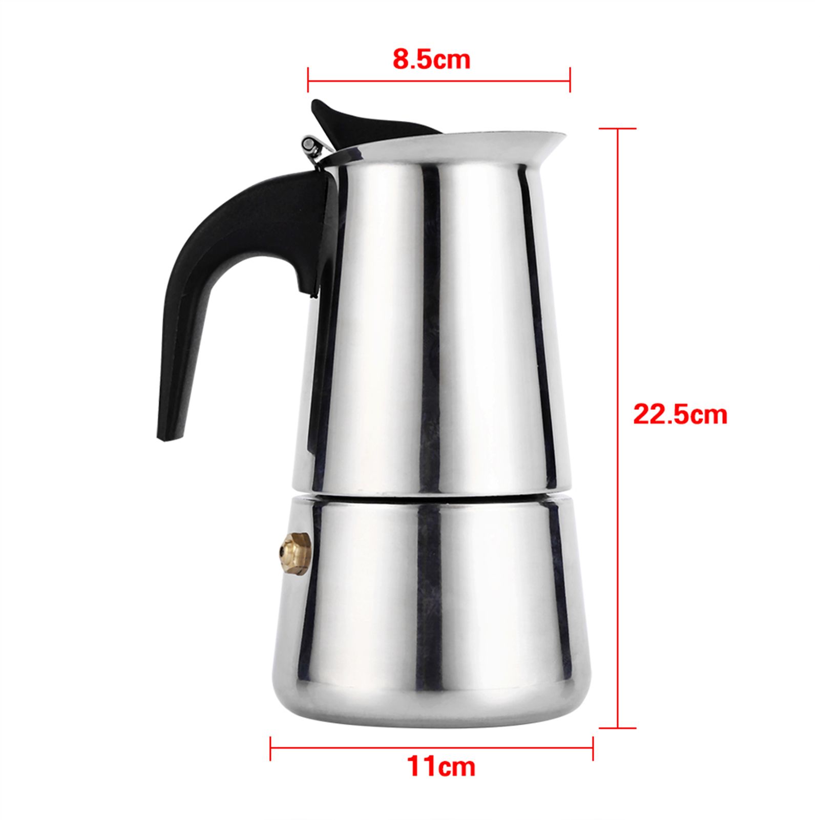 Stainless Steel Percolator Moka Pot Coffee Maker Stove Home Office Use (450ml) — image 3