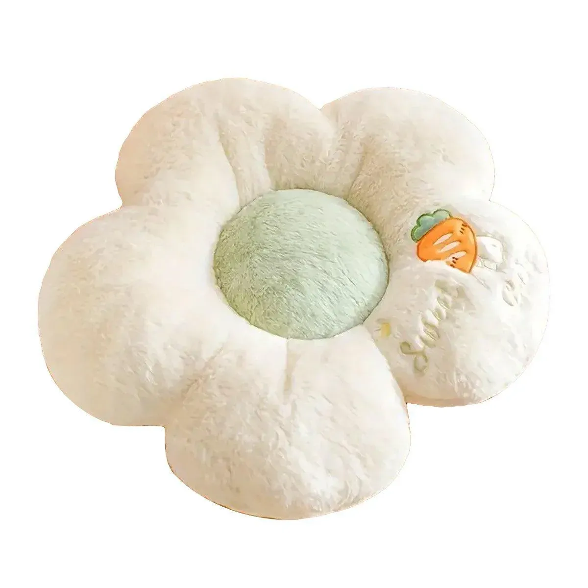 Cute Sunflower Floor Cushion Soft Chair Pad Summer Office Student Seat Pillow - White