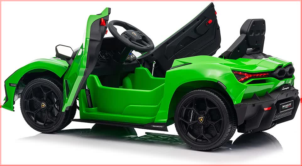 Lamborghini Revuelto Licensed Ride on 12V Remote Control Power Battery Car With Scissor door โ Green โ image 3