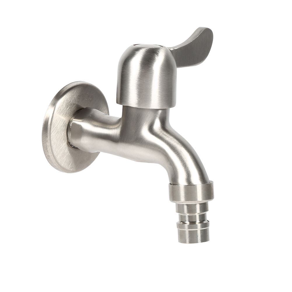 G1/2'' Washing Machine Tub Tap 304 Stainless Steel Chrome Clod Water Faucet (Sharp Mouth) — image 2