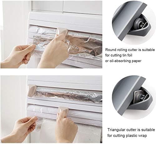 Foil Cutter with Wall Holder for Plastic and Aluminum Foil, 39x10x24cm, Gray — image 6