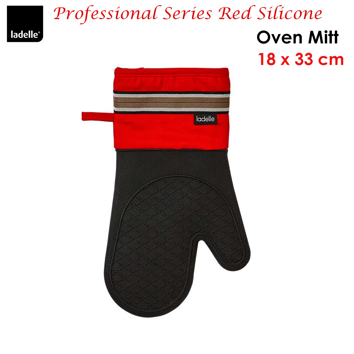 Ladelle Professional Series Red Silicone Oven Mitt — image 2