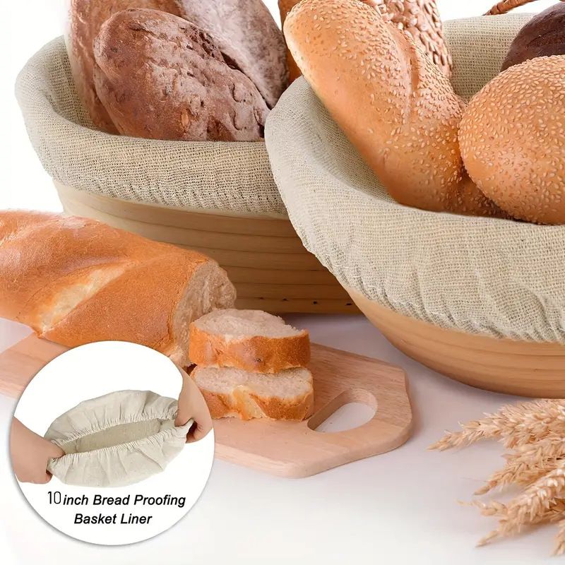 Organic Food Bowl Covers Unbleached Reusable Cotton Stretchy Cloth Bowl Covers ~ Professional and Kitchen Baking Bread Tools — image 3