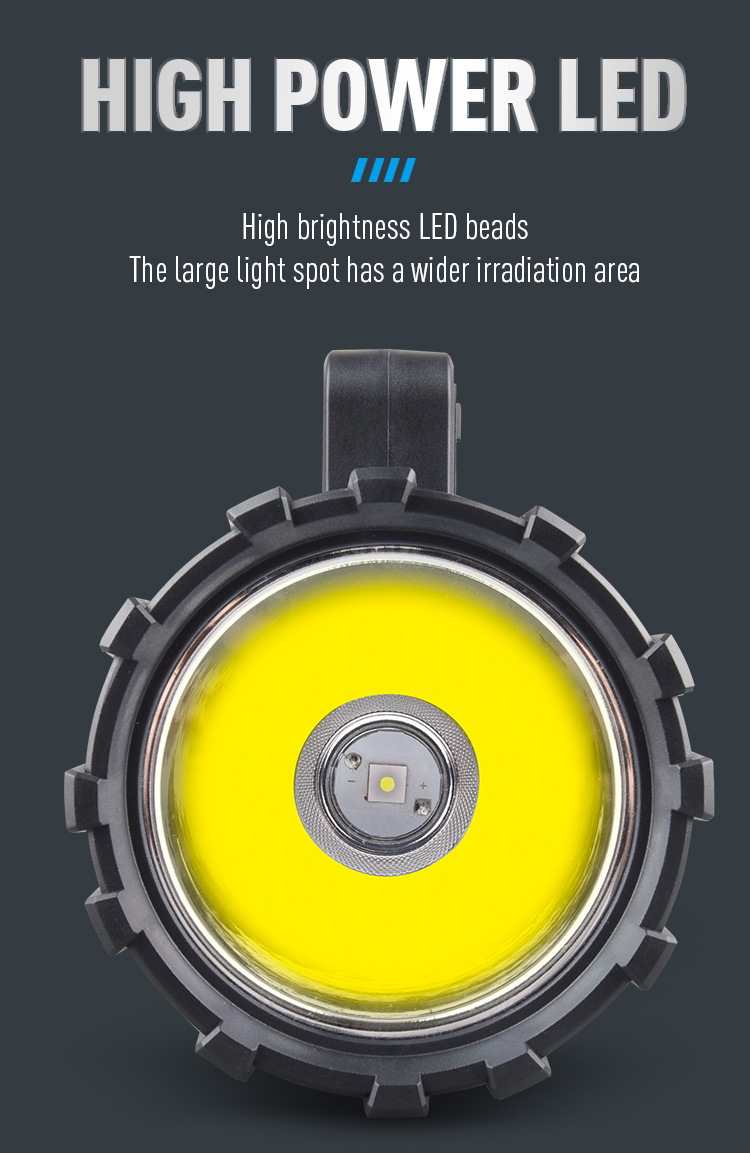 White LED Searchlight - Rechargeable Handheld Spotlight, 500m Range, Long Lasting โ image 4