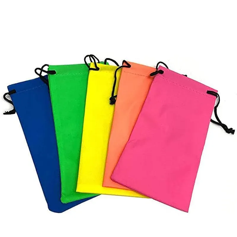 5PCS Cleaning Clothes Sunglasses Pouch Glasses Case Soft Eyeglasses Bag Random - 20PCS โ image 3