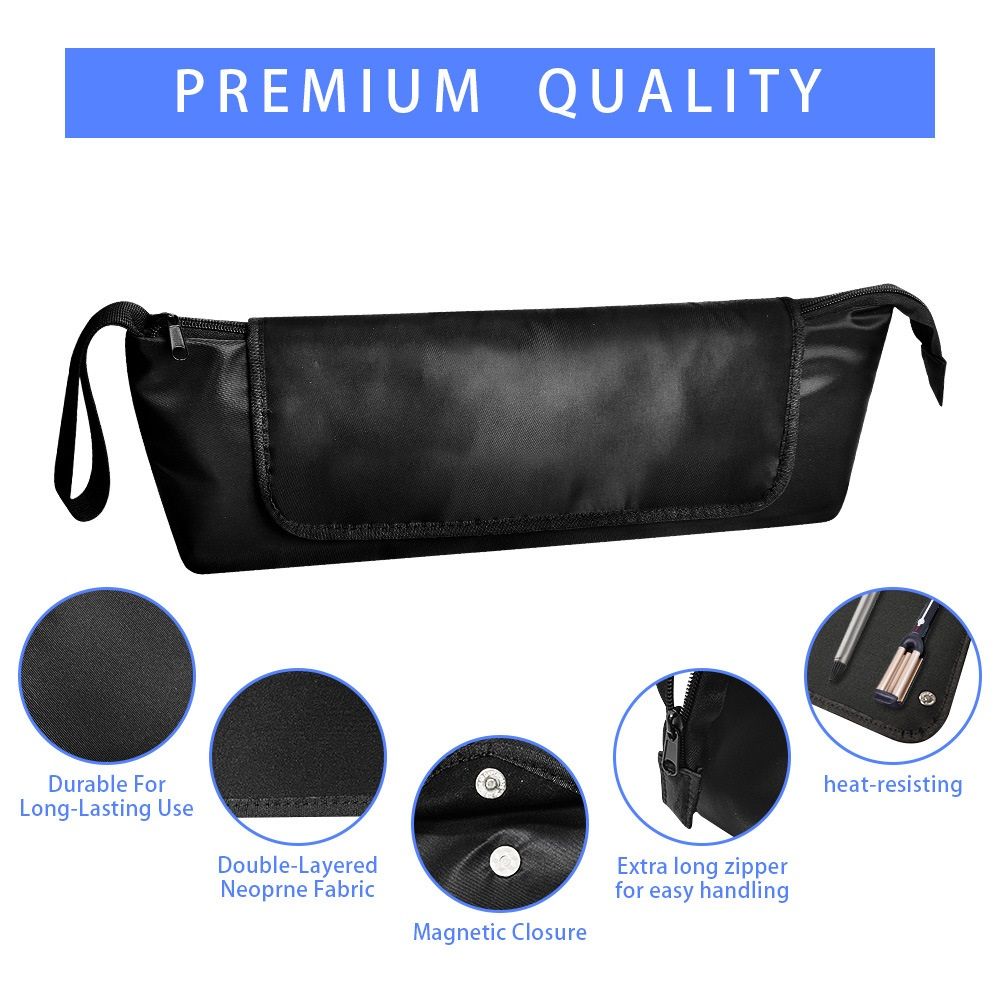 Hair Tools Travel Bag with Heat Resistant Mat - Hair Tool Organizer Case for Curling Iron, Straightener, Flat Iron & Hair Dryer Storage Pouch, Large Capacity โ image 3