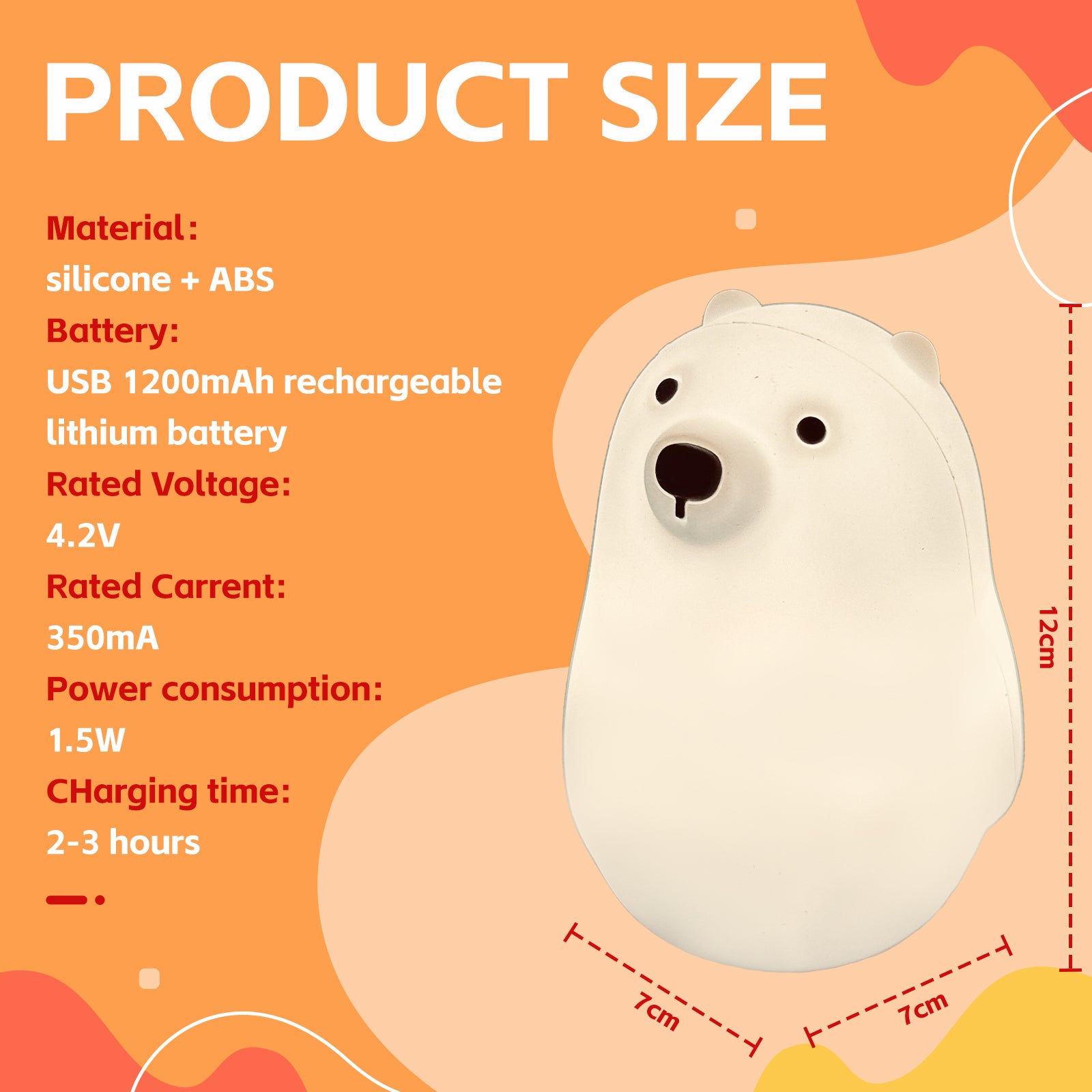 Squishy Polar Bear Night Light — image 3