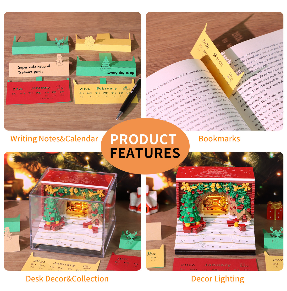 2026 Christmas Arch 3D Memo Pad - Creative Festive Gift & Desk Ornament — image 4