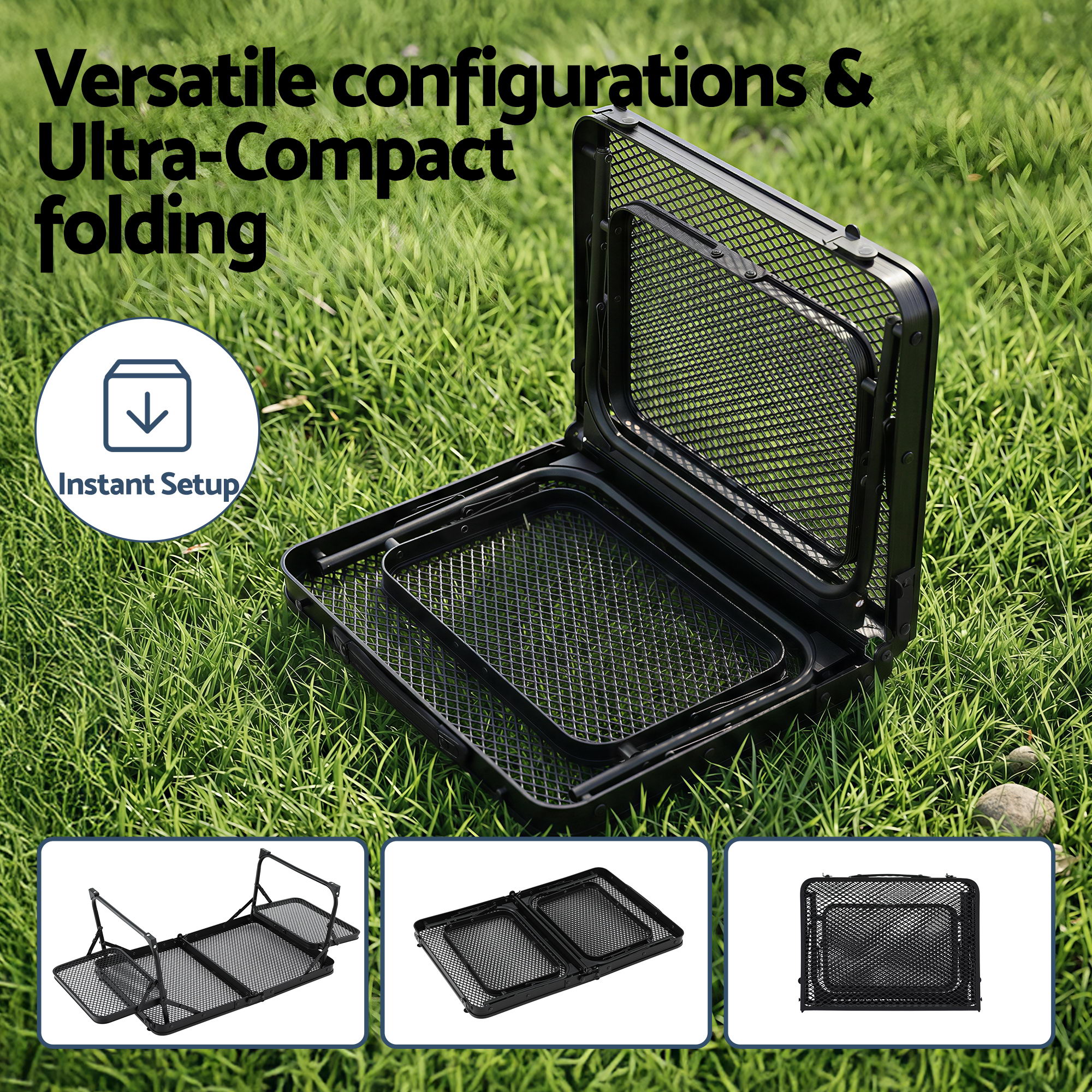Weisshorn Camping Table Mesh Desktop Lightweight Portable Outdoor Folding Grill Desk — image 5