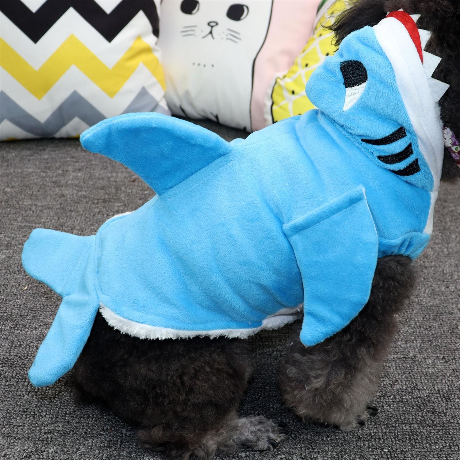 Pet Clothes Shark Transformation Outfit Odd Pet XS Shark clothes