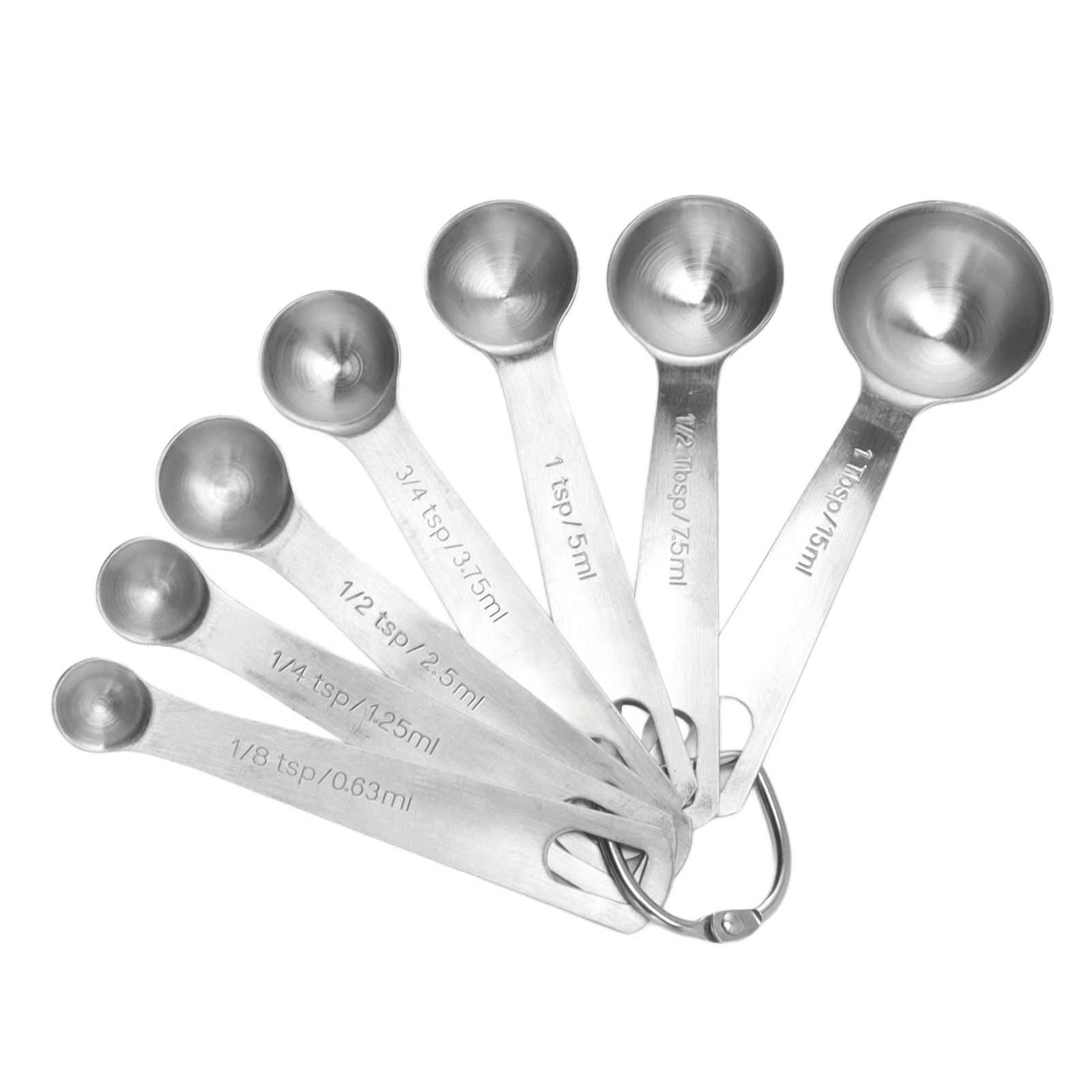 7 PCS Stainless Steel Measuring Spoons Set Small Measuring Teaspoons Baking Tool for Dry Or Liquid — image 4
