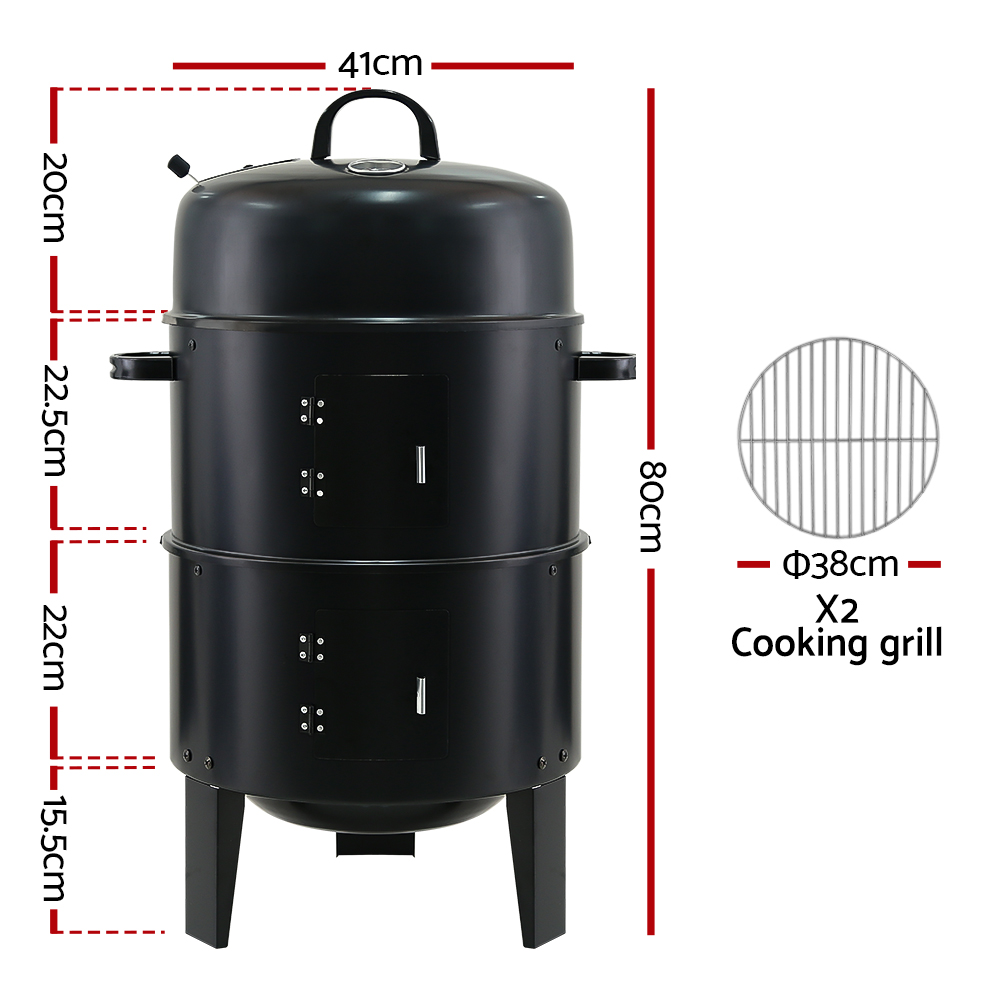 Grillz BBQ Grill 3-In-1 Charcoal Smoker — image 2