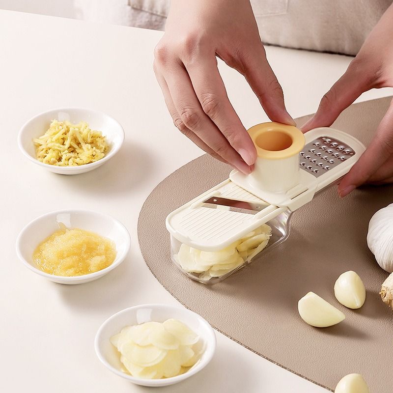 3-in-1 Multi-Functional Stainless Steel Slicer, Shredder, and Grinder—White — image 3