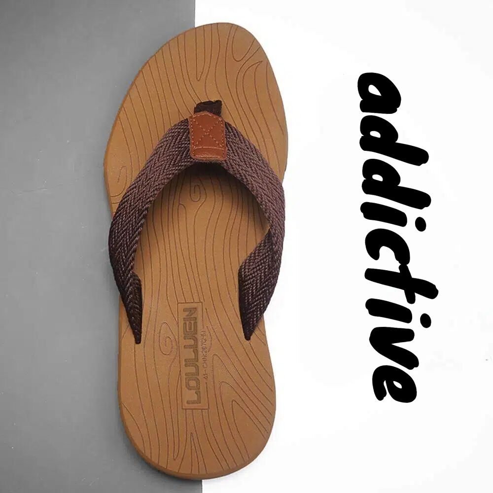 Men's Outdoor Non-Slip Flip Flops, 6 Colors EVA Lightweight Thick-Sole Beach Sandals for Casual & Sports(khaki-41)