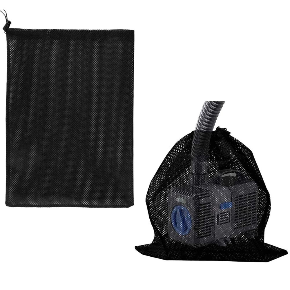Pump Filter Mesh Bag Mesh Anti-Clog Pump Barrier Bag with Drawstring Reusable Pond Pump Protector Pump Filter Accessories