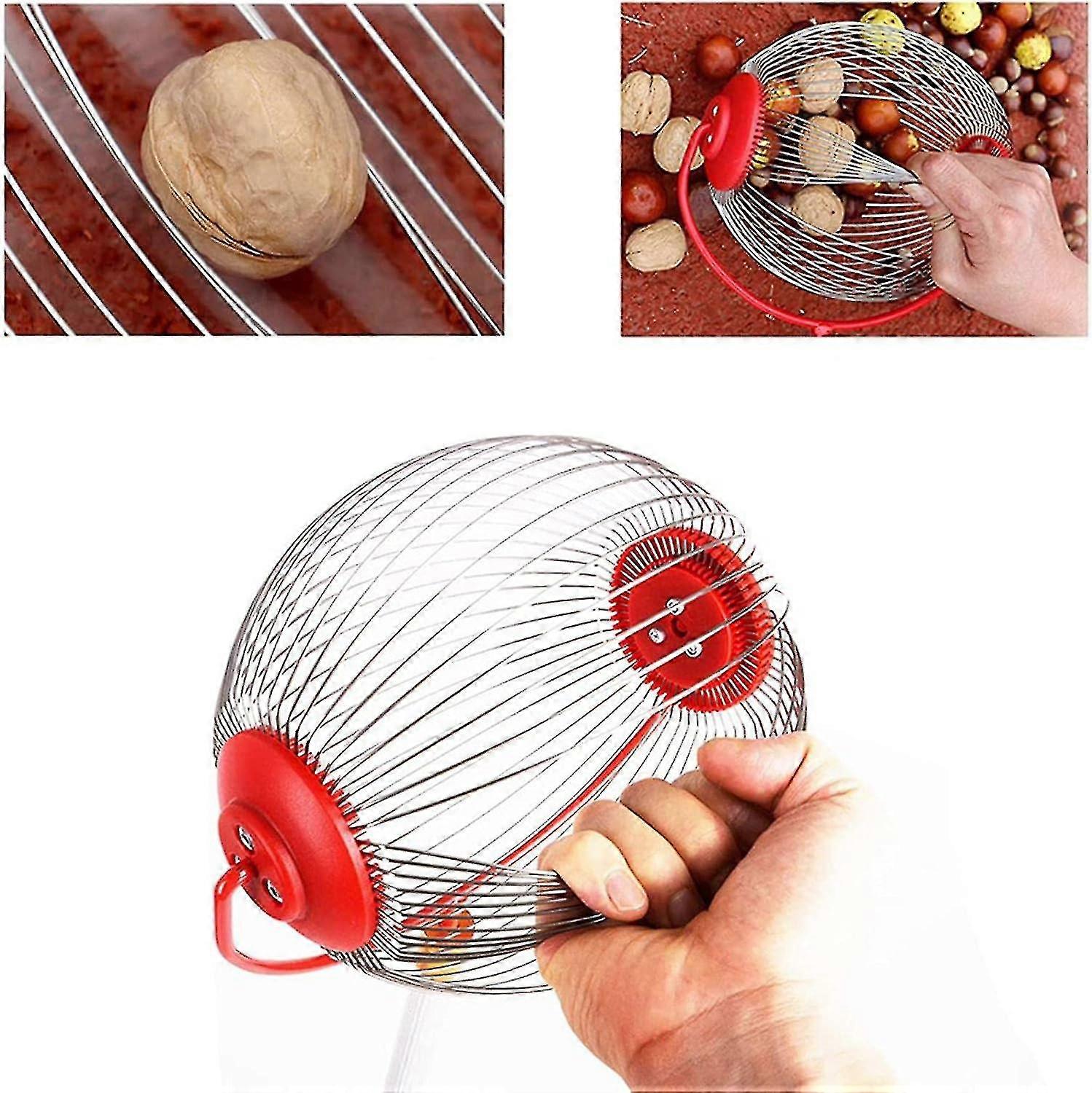 Nut Picker - Side opening for emptying walnuts, rolling picker for pine cones, picker, collector, ball picker for walnuts, pecans S โ image 3