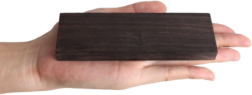 Wood blank ebony wood glossy fade-resistant musical instrument ebony blank DIY material 2 pcs β image 5