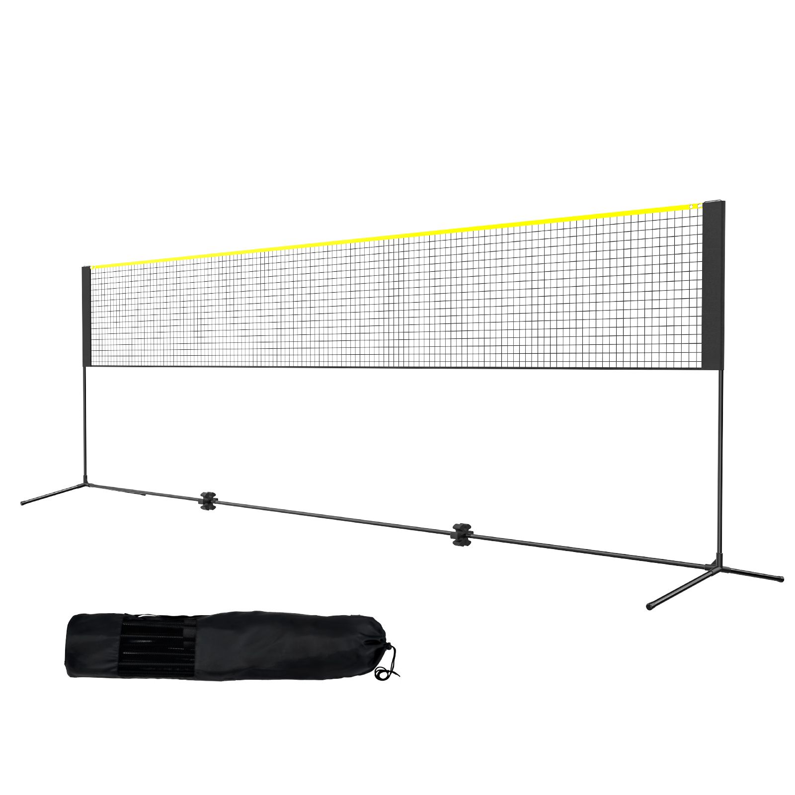 Badminton Net, Height Adjustable Volleyball Net, 17ft Wide Foldable Pickleball Net, Portable Easy Setup Tennis Net Set with Poles, Stand and Carry Bag, for