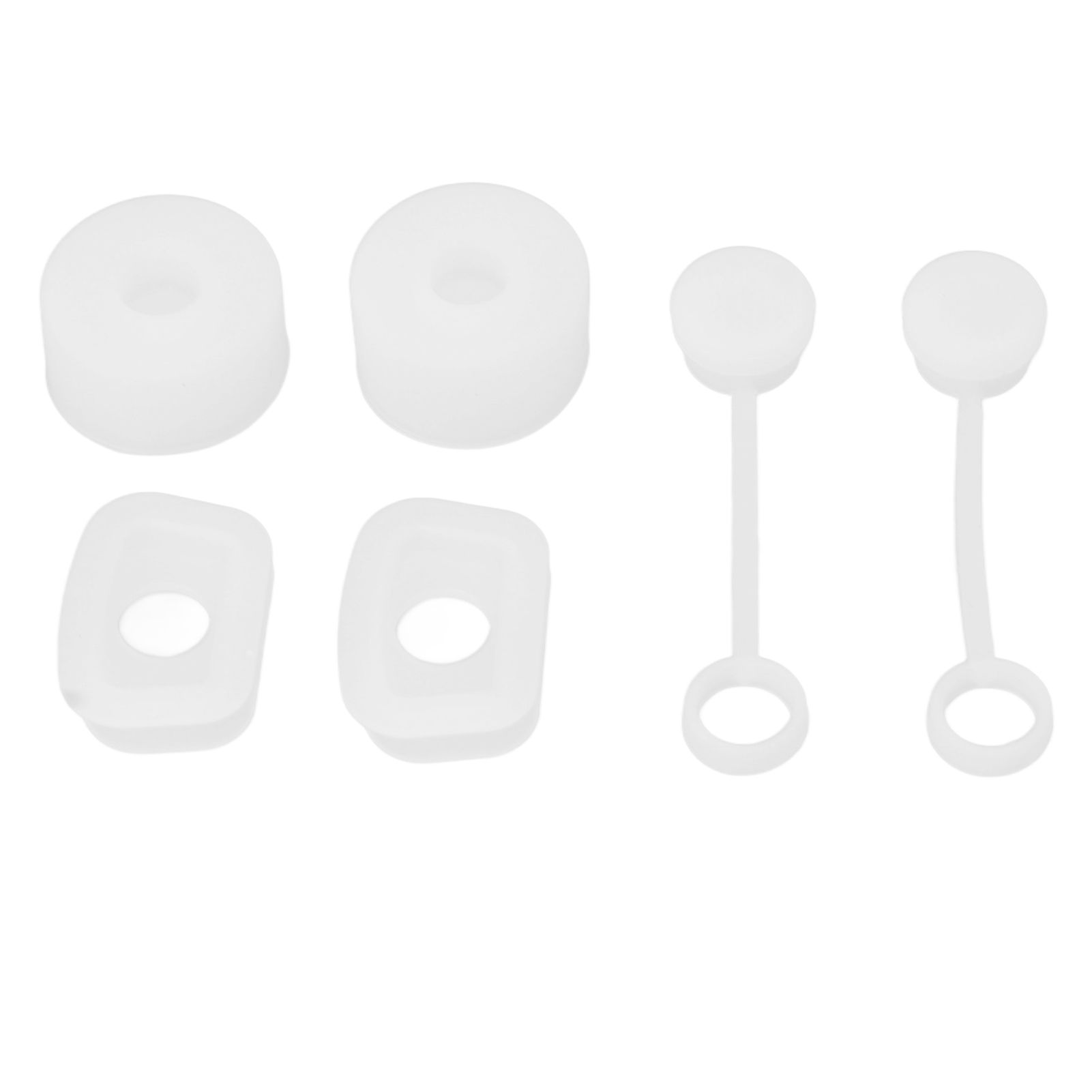 6PCS Cup Straw Stopper Sealed Reusable Straw Cover Cap Square Round Spill Stoppers Silicone Leak Stopper Set Transparent — image 5