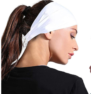 Camouflage Beige 5-Pack Wide Sports Headbands for Women - Non-Slip Yoga Headwraps with Sweat-Wicking Fabric (88% Nylon+12% Spandex) โ image 2