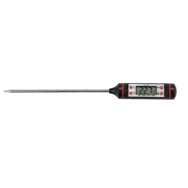 Digital Food Thermometer with Stainless Steel Probe for BBQ Meat, Baking, Coffee, Baby Food and Bath Water, Black — image 2