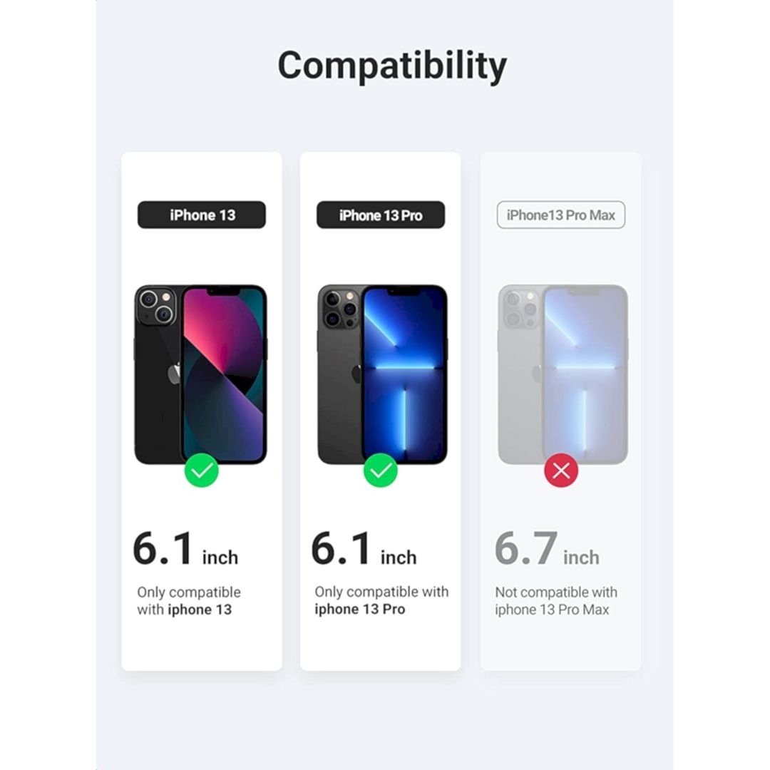 UGREEN 80990 Full Coverage Privacy Tempered Glass Screen Protector with Precise-Align Applicator for iPhone 13/13 Pro (1-Pack) โ image 3