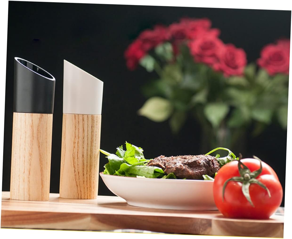 Pepper Mill - Manual Ceramic - Wooden Kitchen Utensil - For Freshly Ground Spices - Easy to Clean - 160mm * 45mm - White โ image 3
