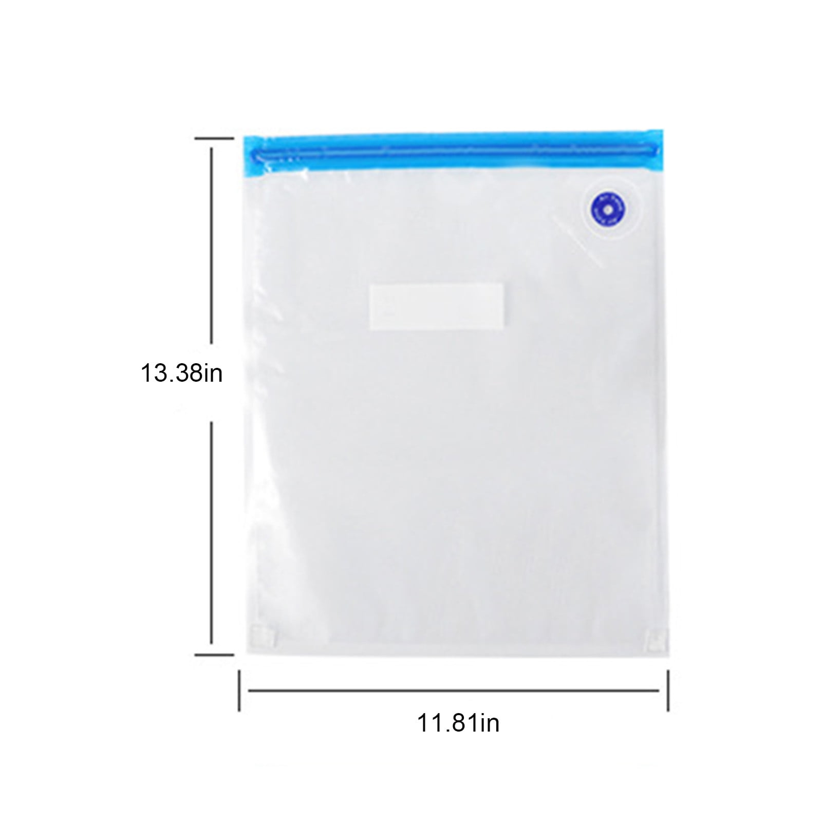 10 Pieces Reusable Vacuum Food Storage Bags with Double Zip Seal, BPA Free Space Saving Bags for Food, 30 x 34 cm, Clear โ image 3