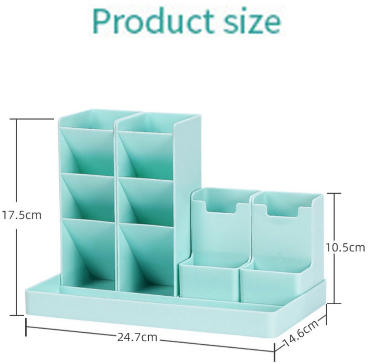 Pencil case - 13 compartments - Pencil holder - Desk organizer - Pen case - Plastic - Removable - Storage system - Mail tray - Office baby clothing accessories — image 4