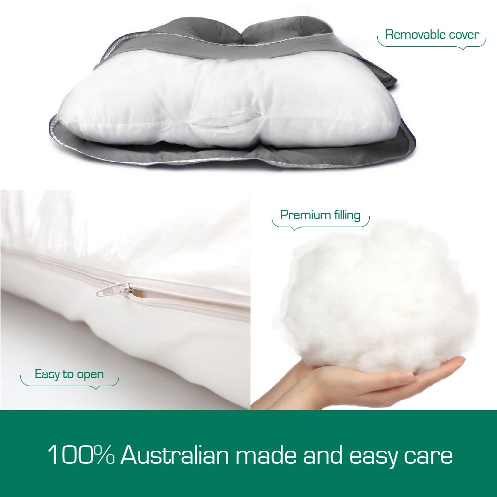 Woolcomfort Aus Made Maternity Pregnancy Nursing Sleeping Body Pillow Pillowcase Included Light Pink โ image 6