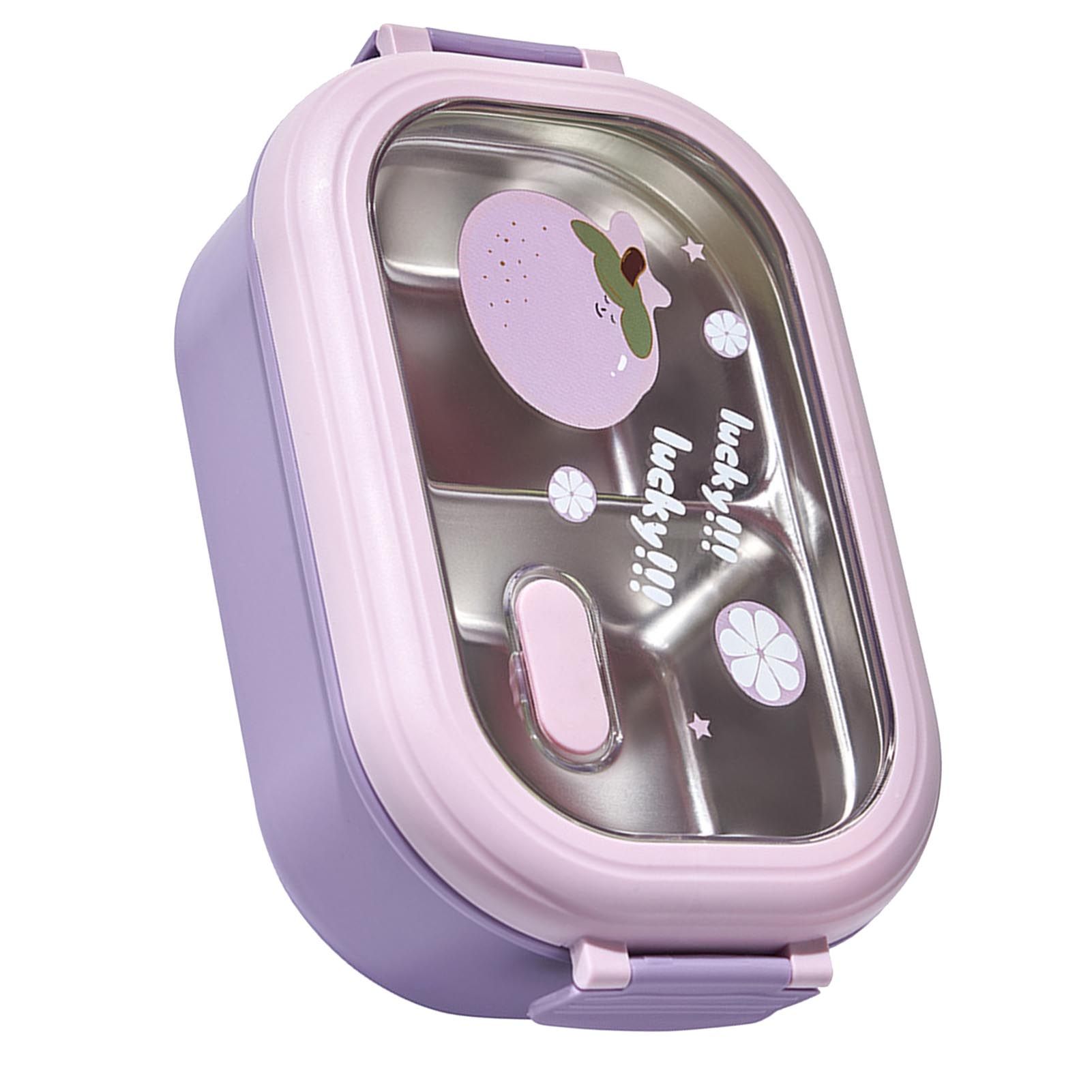 Bento Lunch Box Portable Safe Leakproof Divided Stainless Steel Thermal Lunch Box for Students School Office Purple โ image 5