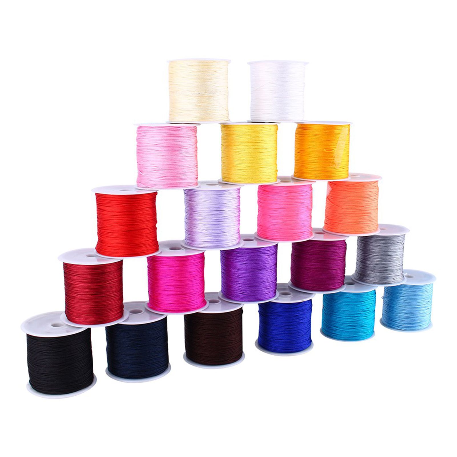 100M x 0.8mm Nylon Chinese Knot Cord Rattail Macrame Shamballa Thread String Red โ image 2