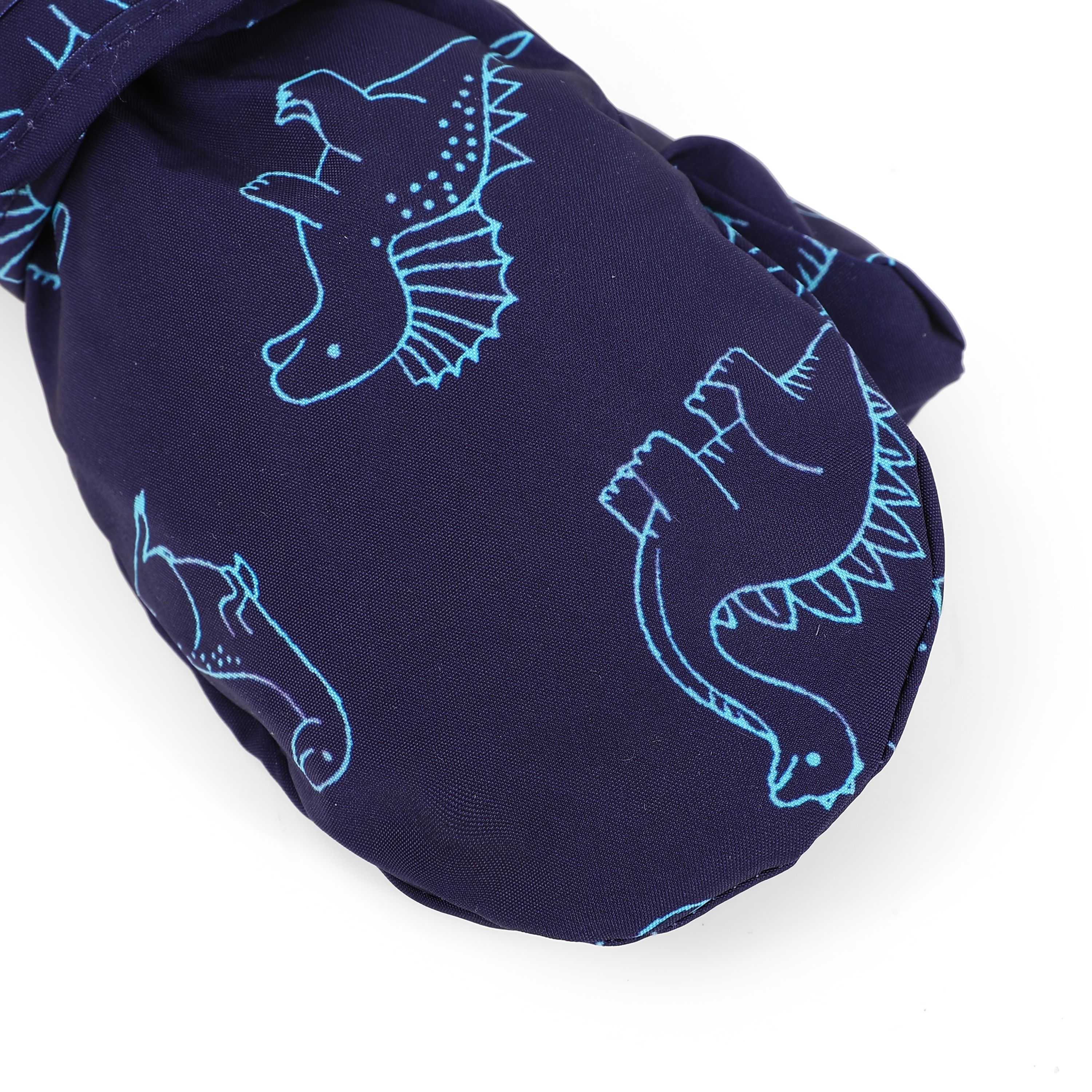 Kids' Dinosaur Patterned Warm Ski Mittens with Waterproof Shell, Adjustable Wrist Straps, and Anti-Loss Clip for Winter Outdoor Play, Snow, and Cold — image 4