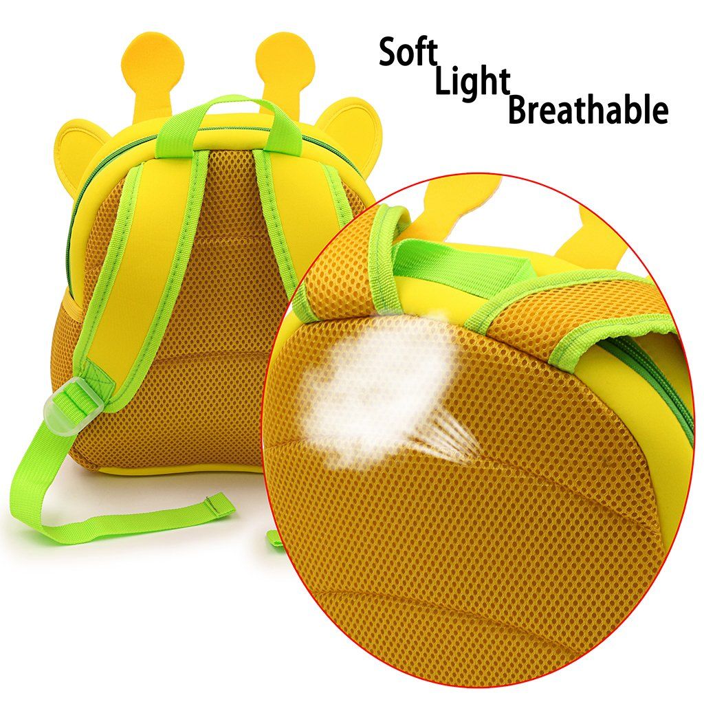 (giraffe)Preschool Backpack Toddler Animal Schoolbag Lunch backpack for Kids Boys Girls 8.3*10.2*3.15in — image 3