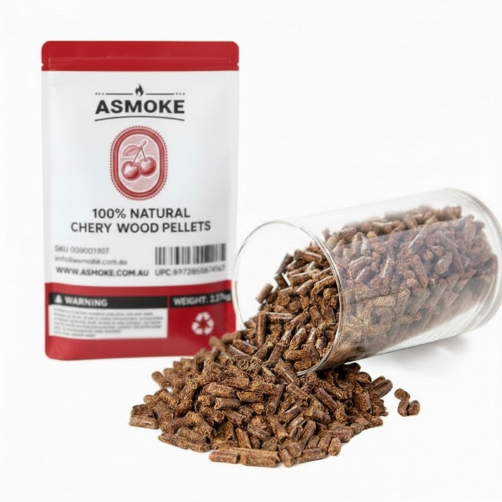 ASMOKE 100% Natural Cherry Wood BBQ Pellets (2.27kg) - Premium Fruit Hardwood for Smoker Grills & Cold Smoking — image 2