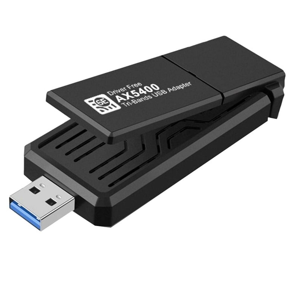 AX5400 WiFi 6E USB Adapter Wireless WiFi Card 2.4G/5G/6GHz Tri-Band 5400Mbps USB3.0 WiFi6E Adapter for Win10&Win11