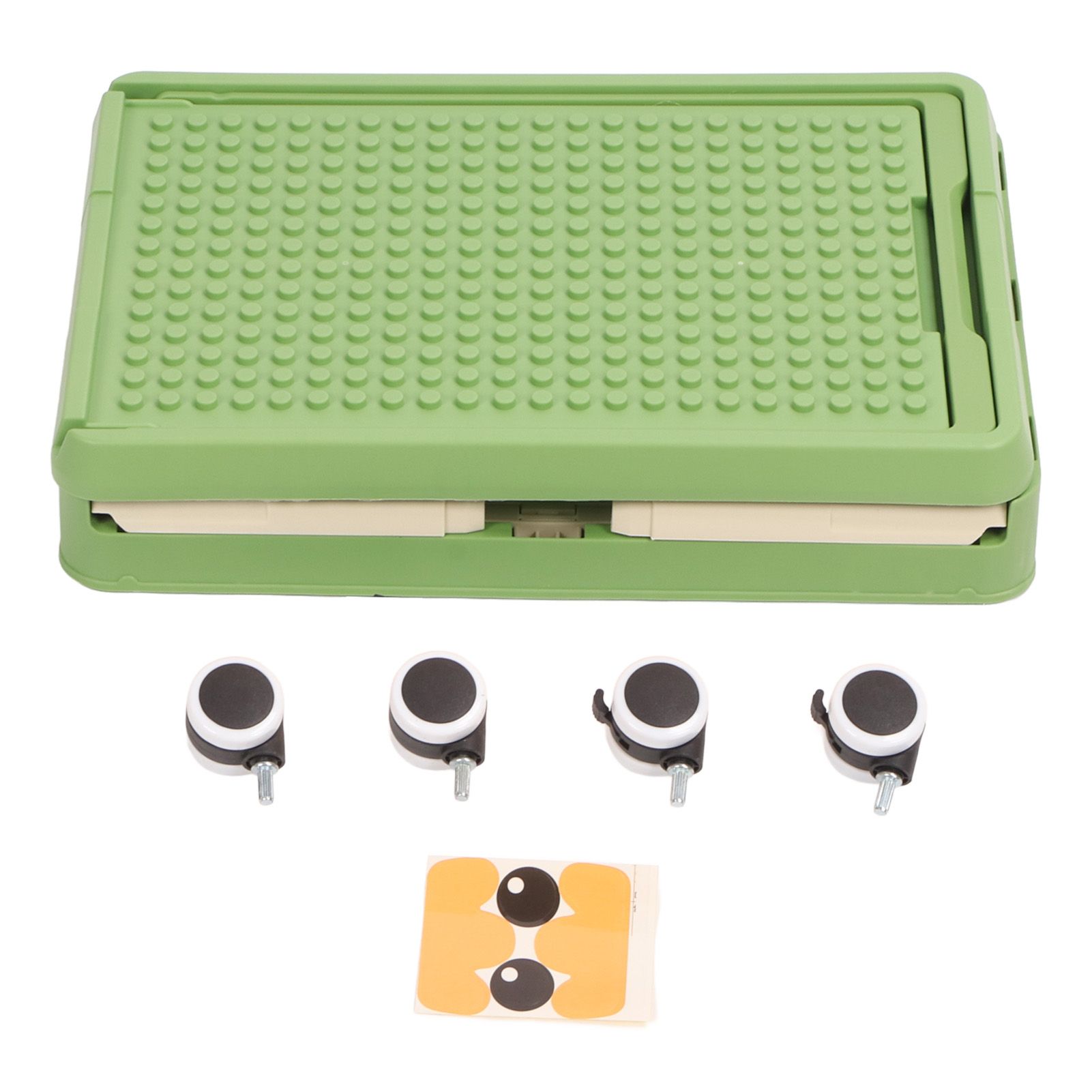 Rolling Toy Storage Bin Toy Storage Organizer Bin with Lid Wheels Children Building Blocks Organizer Green