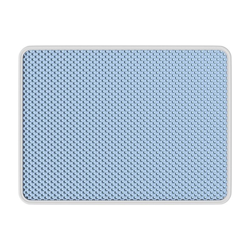 Cat Litter Mat, Anti-Tracking Litter Mat, 75*55cm,Blue