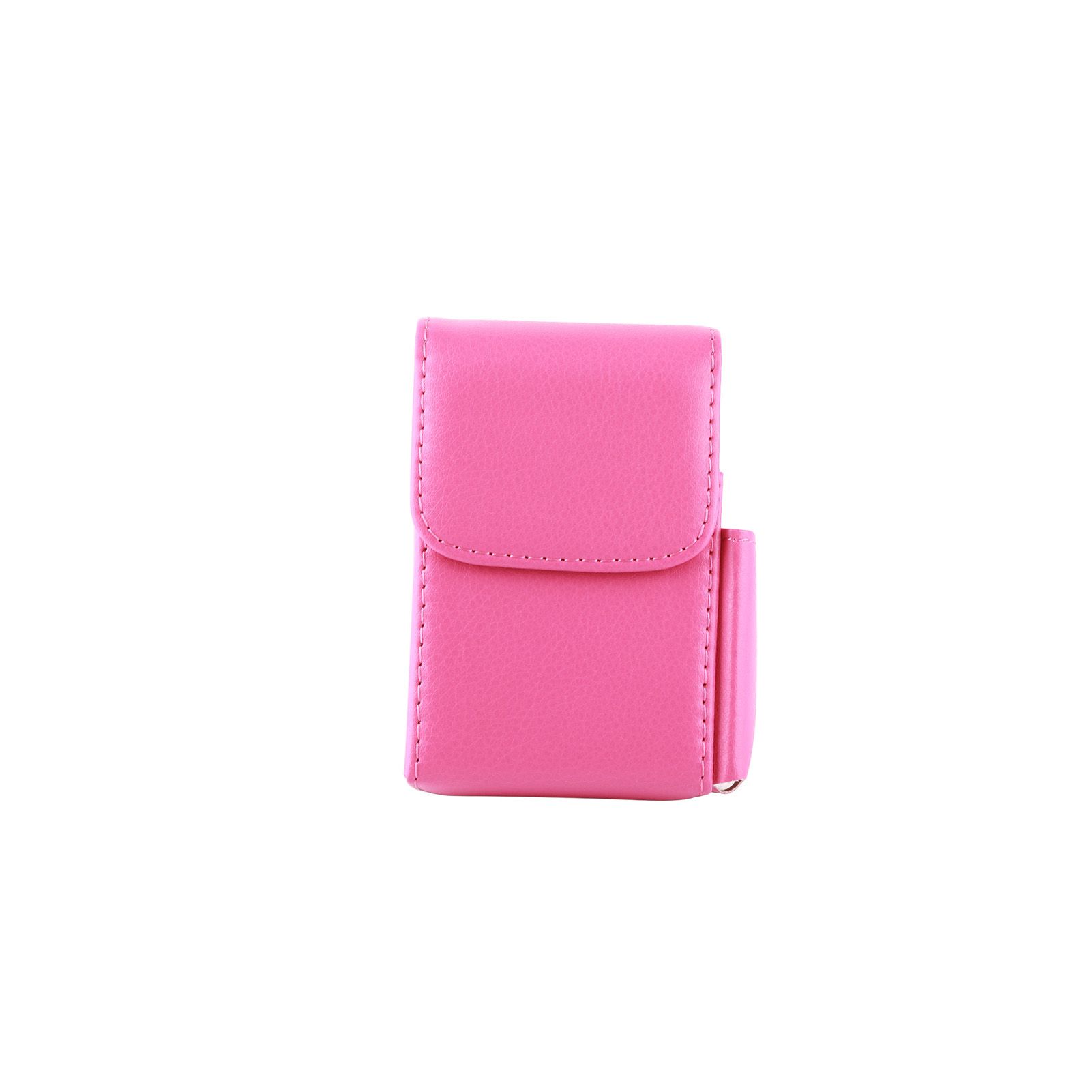 Portable Cigarette Case PU Leather Tobacco Pouch Lighter Holder Storage Box Container Rose Red — image 2